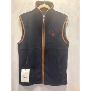 Schoffel Oakham Fleece Gilet Mens XS Navy Blue NWT Full Zip Vest 1925 Logo 8880
